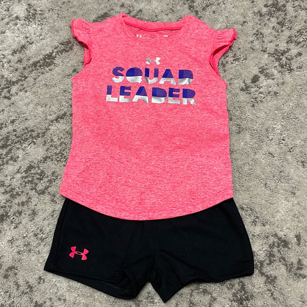 Under Armour Girls “Squad Leader” Shirt/Shorts Set